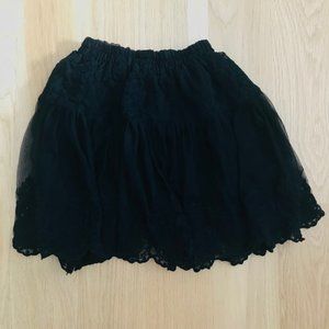 black lace skirt